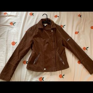 Brown SOFT faux leather jacket. Size small